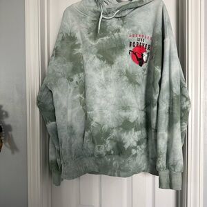 Live Forever Green Tie-Dye Hoodie